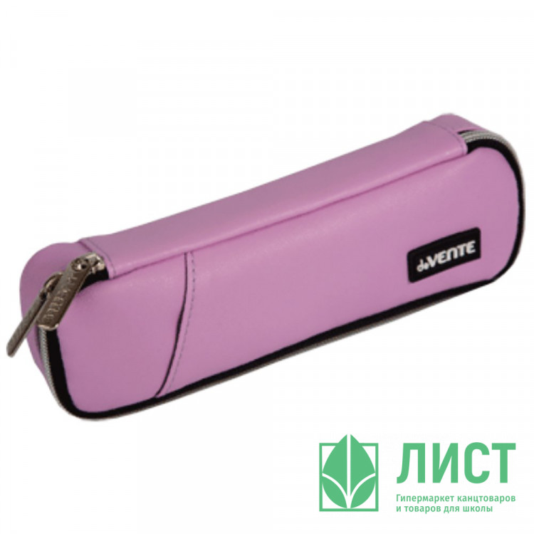 Пенал-косметичка 1 отделение кожзам (deVente) овальный Private пастельный розовый 22x6x4 см арт.7023307