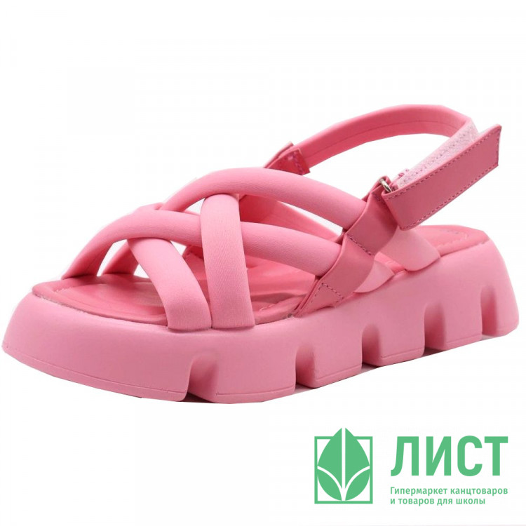 Сандалии для девочки (Meitesi) розовый верх-текстиль подкладка-искусственная кожа размерный ряд 30-37 арт.ldj-Y36-21