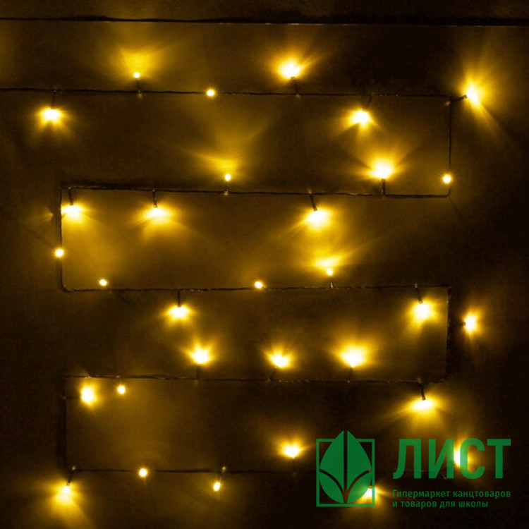 Гирлянда эл.д/дома точечная 13м 152LED цв.т.белый (зел.провод) 8реж. арт.725-0564