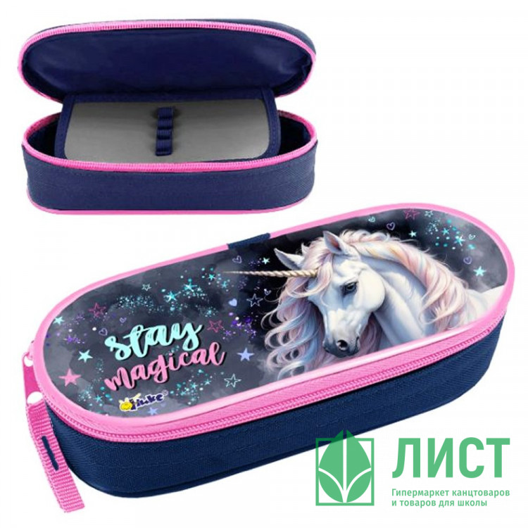 Пенал 1 отделение овальный (ОНИКС) ПМК 24-20  Звёздный единорог 210х85х50мм арт.86904