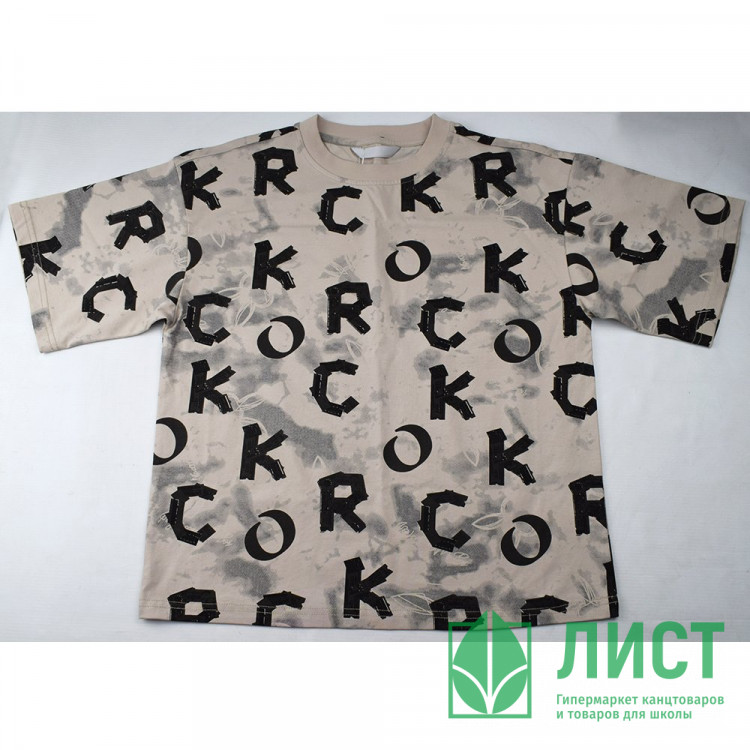 Футболка для мальчика арт.DELORAS 55511 размер 34/134-44/164 цвет серо-бежевый