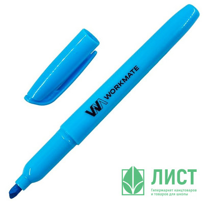 Маркер флюорисцентный  WorkMate 1-4мм скош голубой арт.14-4392 Маркер флюорисцентный  WorkMate 1-4мм скош голубой арт.14-4392