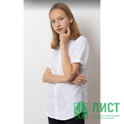 Блузка для девочки (BROSTEM) короткий рукав цвет белый арт.B14-4701ds Блузка для девочки (BROSTEM) короткий рукав цвет белый арт.B14-4701ds