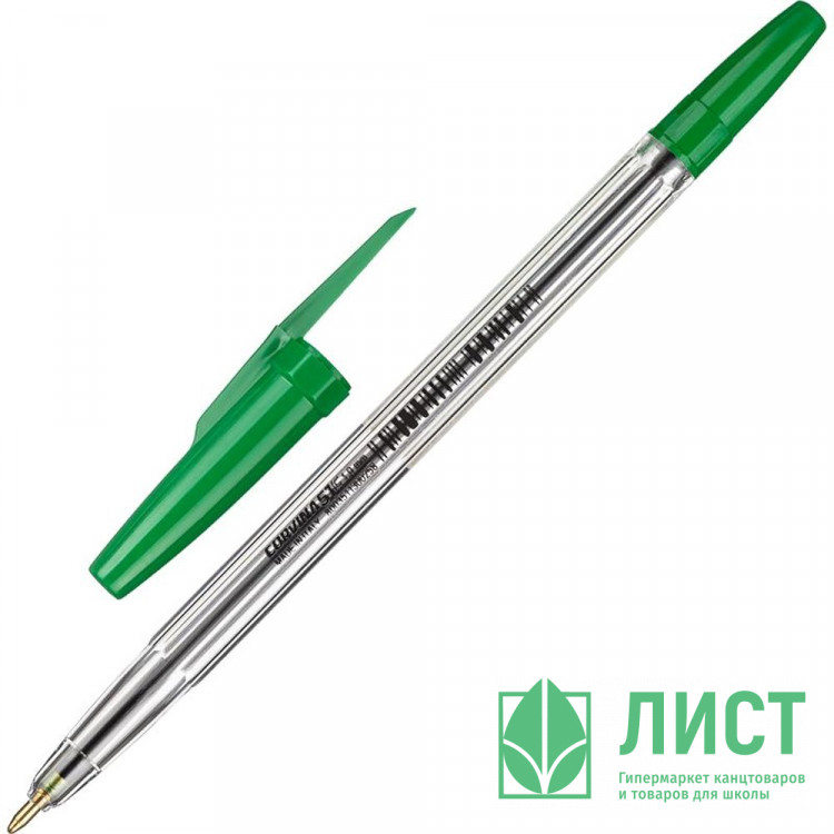 Ручка шариковая прозрачный корпус (Corvina) зеленая арт.40163/04