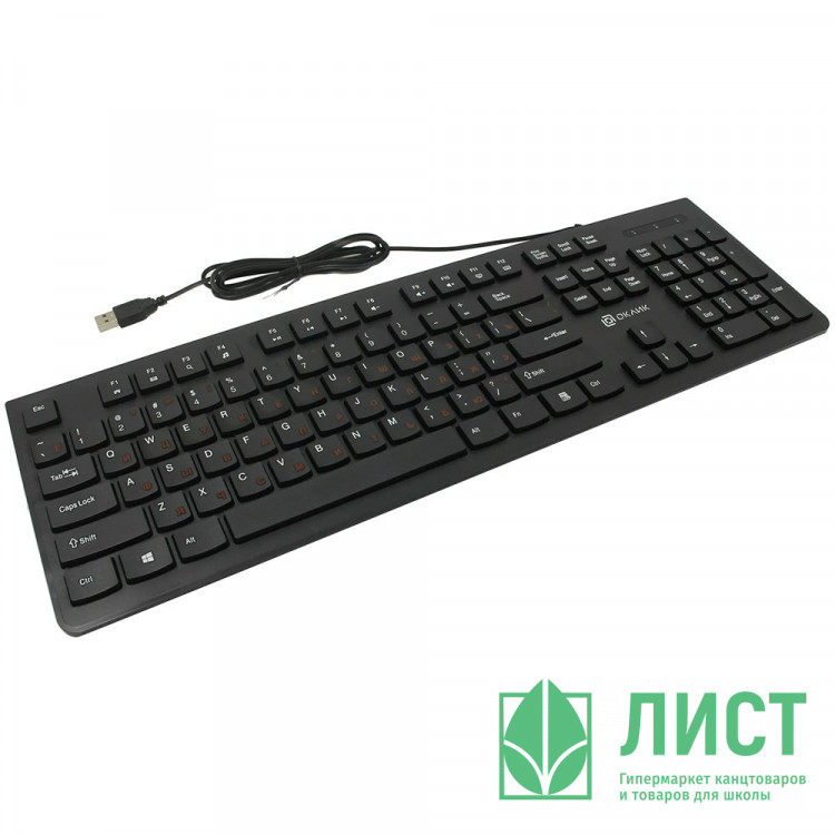Клавиатура провод Oklick 505M цв.черный