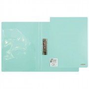 Папка с прижимом А4 17мм пластик 0,65мм бирюзовая, карман (deVENTE) Pastel арт.3110801 (Ст.48)