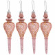 Украшение декор.подвеска пластик "Сосулька винтаж" 14,5см 04шт/наб. цв.розов/золото арт.92695