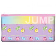 Пенал-косметичка 1 отделение плоский (Hatber) Jump мягкий 205х110мм арт.NPk_63189