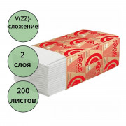 Полотенце бумажное Система Н3 V(ZZ)-сложение 2-сл 200л белые Focus Премиум (22*23) арт.5083739