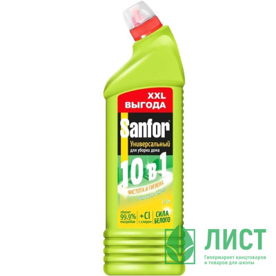 Чистящее средство для сантехники Sanfor 1500мл Universal, Лимонная свежесть арт.24503 (Ст.6) Чистящее средство для сантехники Sanfor 1500мл Universal, Лимонная свежесть арт.24503 (Ст.6)