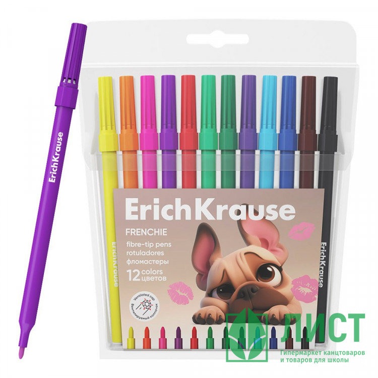 Фломастеры (ErichKrause) Frenchie 12 цветов арт.65029