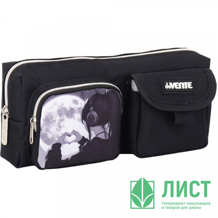 Пенал-косметичка 1 отделение deVENTE  Серебряная Луна (Silver Moon) 210x85x60мм арт.7020617