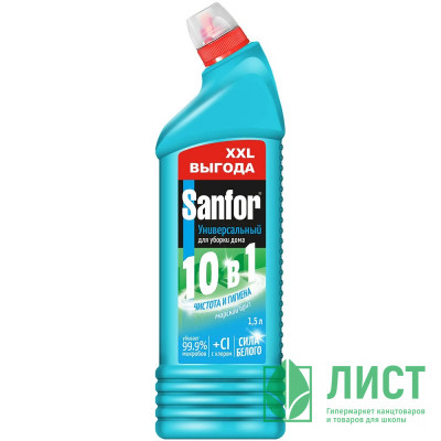 Чистящее средство для сантехники Sanfor 1500мл Universal, Морской бриз арт.26283 (Ст.6) Чистящее средство для сантехники Sanfor 1500мл Universal, Морской бриз арт.26283 (Ст.6)