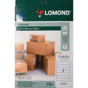 Адресные наклейки Lomond 7-дел А4/50 (190х 38)  (2100255) (Ст.27)