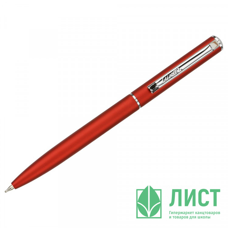 Ручка шариковая подарочная (LUXOR) New Premier корпус бордо/хром, поворотный механизм, футляр арт.210027