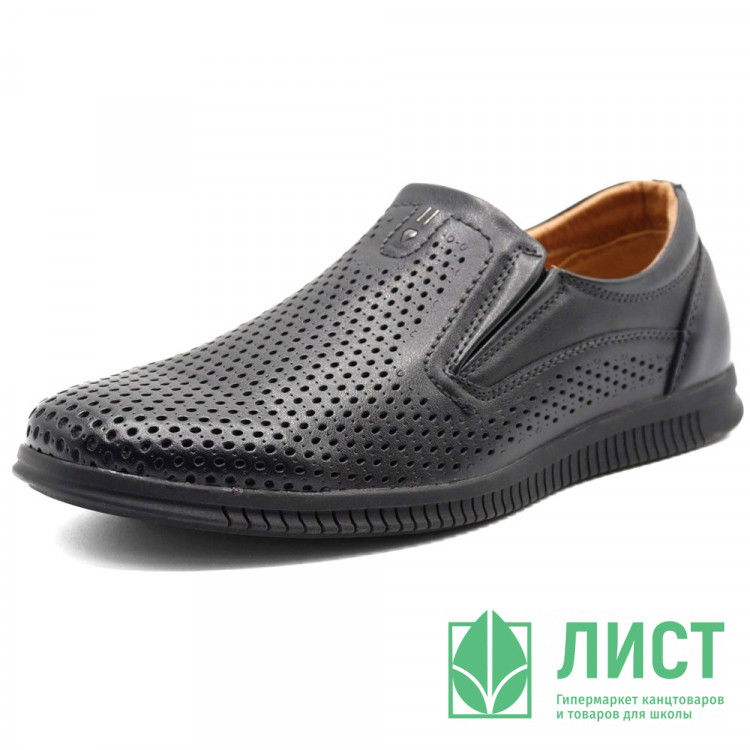 Полуботинки для мальчика (Trio Shoes) черный верх-искусственная кожа подкладка-искусственная кожа размерный ряд 40-45 артикул nz-A5622-1