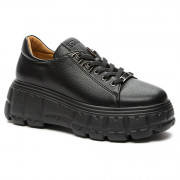 Полуботинки для девочки (KEDDO) черные верх-искусственная кожа подкладка-текстиль/натуральная кожа размерный ряд 34-39 арт.538188/05-02