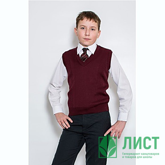 Жилет для мальчика (Либерти) арт.811/4M-V 50%хлопок/50%акрил размер 30/122-128 цвет цвет черный