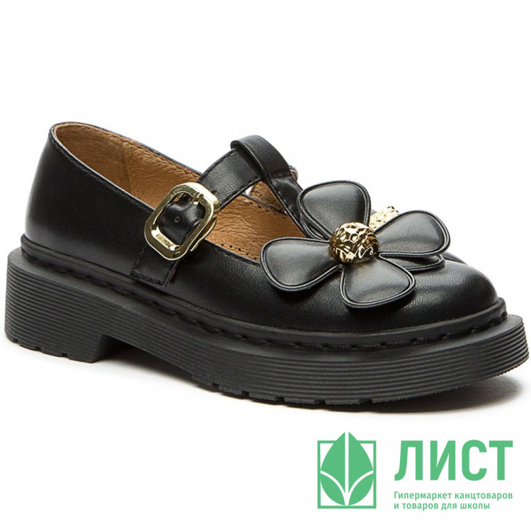 Туфли для девочки (BETSY) черные верх-искусственная кожа подкладка-натуральная кожа артикул 938409/01-05