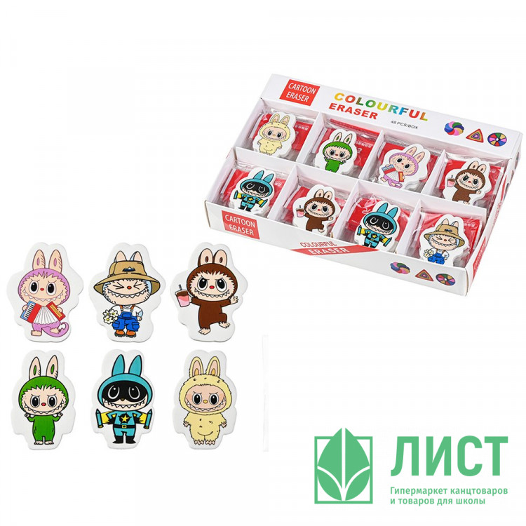 Ластик фигурный (Mazari) Зубастик ассорти арт.M-1412