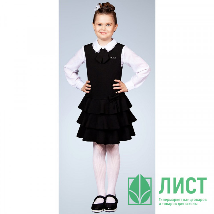 Сарафан для девочки (S&S) арт.С-35 размер 30/122-38/146 цвет темно-синий