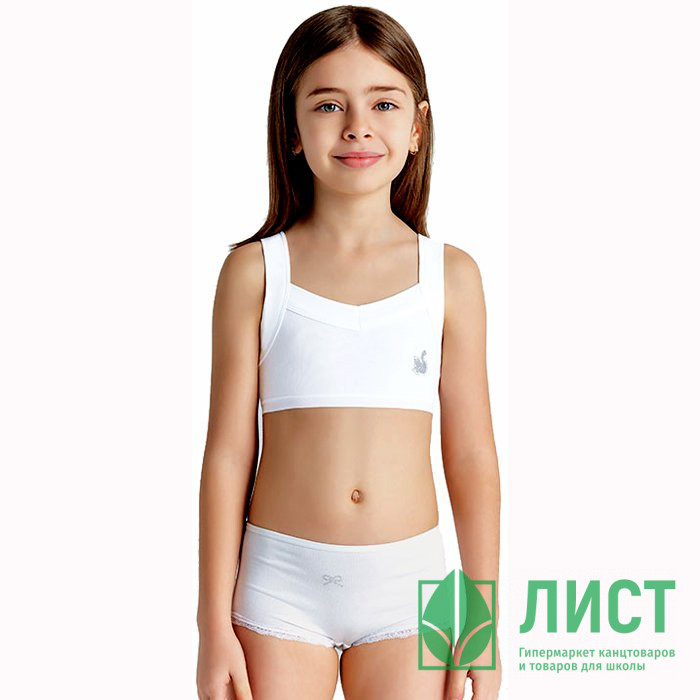 Топ для девочки подростковый арт.4290 размер 122-170 цвет белый 100% х/б