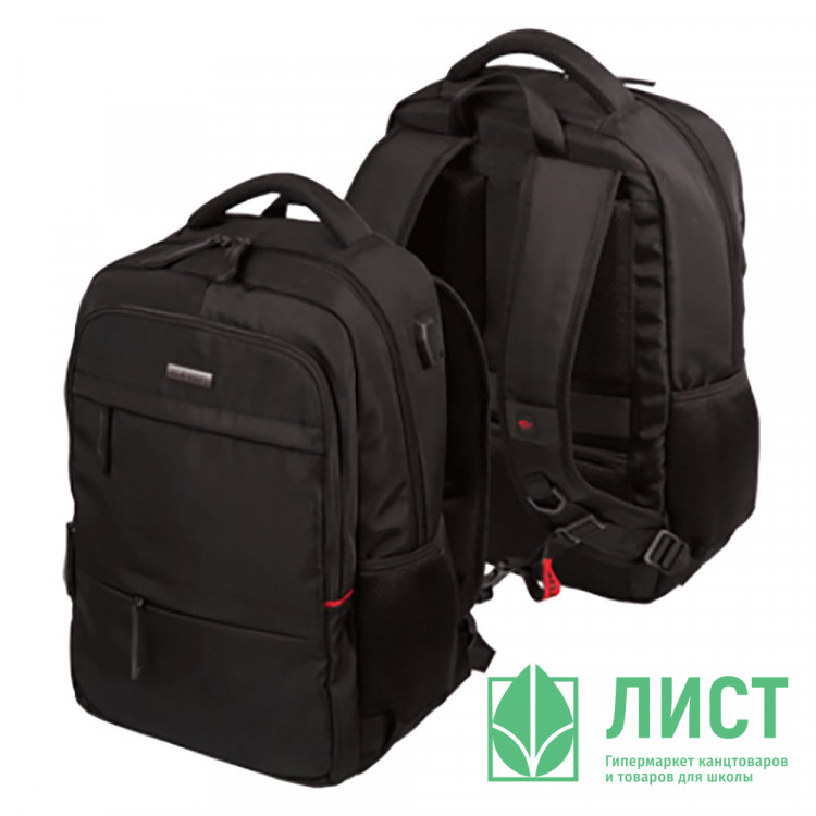 Рюкзак для мальчиков deVENTE Бизнес (Business) черный 44x31x14 см арт.7032374