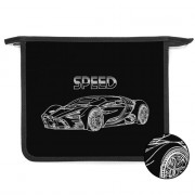 Папка школьная для тетрадей А5 на молнии (Оникс) Скорость фольга золото арт.ПТ 7-12