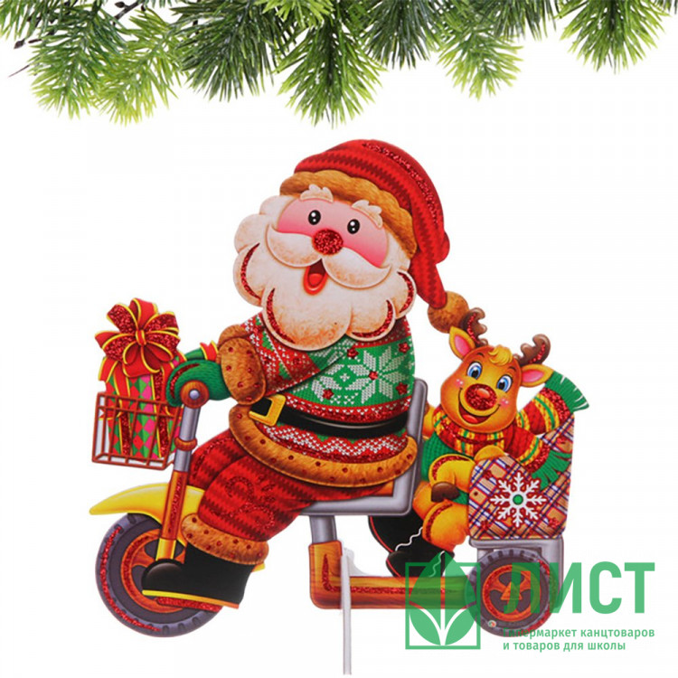 Украшение-панно картон 29*23см  "Новогодняя компания" арт.203-440