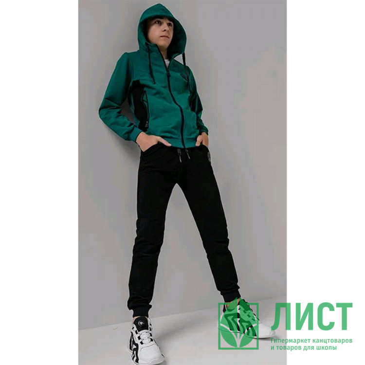 Костюм спортивный для мальчика артикул 137  размер 38/146-50/188 цвет зеленый