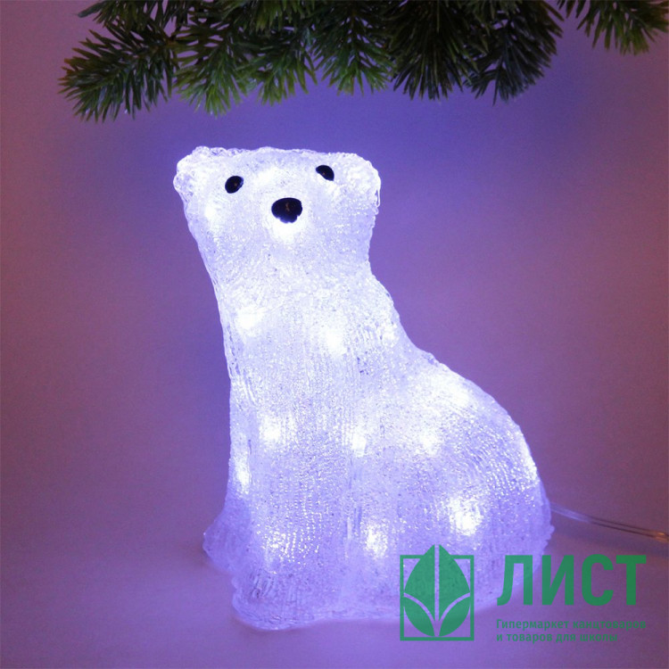 Фигура эл. д/помещений "Медвежонок" 17*12*21см 20LED цв.белый арт.725-0531