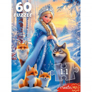 Пазл 60 элементов Снегурочка и лесные жители (РК) арт.П60-7598
