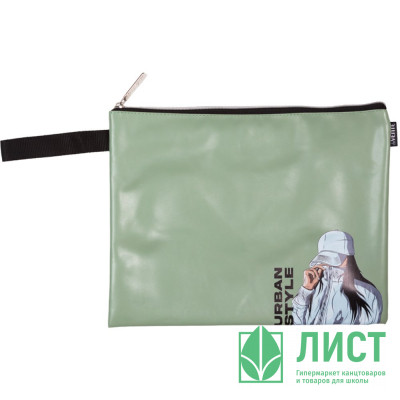 Папка школьная для тетрадей А4 на молнии кожзам (deVENTE) Urban Style с ручкой арт.8053507 Папка школьная для тетрадей А4 на молнии кожзам (deVENTE) Urban Style с ручкой арт.8053507
