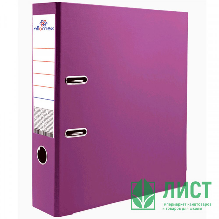 Папка-регистратор 50мм ПВХ с 1 сторонней обтяжкой, металлический уголок, фиолетовая, разобранная арт.3093203 (Ст.50)