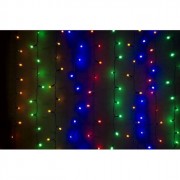Гирлянда электрическая уличная занавес Дождь 2*2м 480LED цвет мульти (темный провод) арт.YS-114*