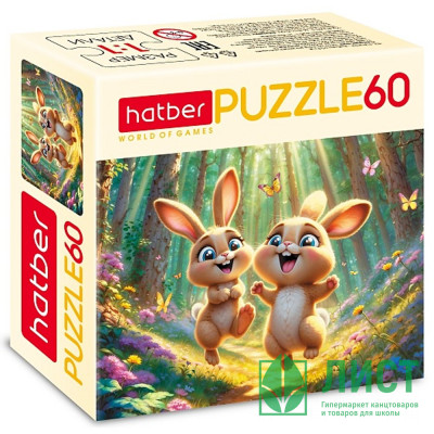 Пазл 60 элементов Лесные малыши (Hatber) арт.60ПЗ5_34085 Пазл 60 элементов Лесные малыши (Hatber) арт.60ПЗ5_34085