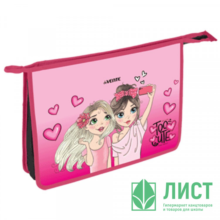 Папка школьная для труда А4 на молнии 2 отделения (deVENTE) Too Cute Girl арт. 8054302