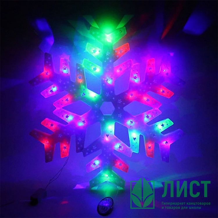 Гирлянда эл. планшет д/помещений "Снежинка" 39см цв.мульти арт.206-039