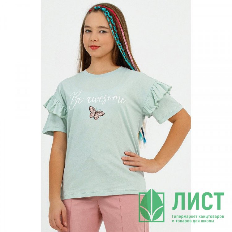 Футболка для девочки артикул DMB 2922 размерный ряд 34/134-44/164 цвет минт