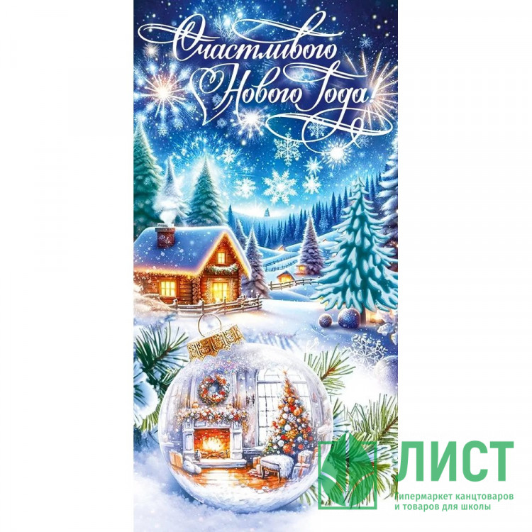 Конверт для денег "Счастливого Нового года!" шар арт.70.798