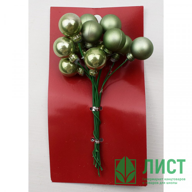 Украшение декоративное "Шарики" 12шт/пучок  15см арт.753346
