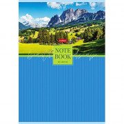 Тетрадь А4 клетка 80 листов скоба (Hatber) Живописные пейзажи глянцевая ламинация ассорти арт.80Т4лВ1