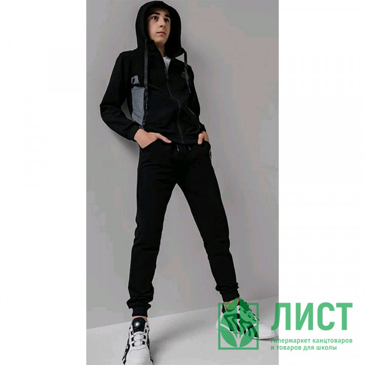 Костюм спортивный для мальчика артикул 137  размер 28/116-36/140 цвет черный