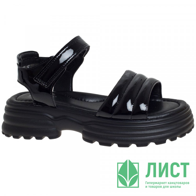 Босоножки для девочки (Сказка) цвет черный верх- искусственная кожа подкладка-натуральная кожа размерный ряд 32-37 арт.R025881923BK