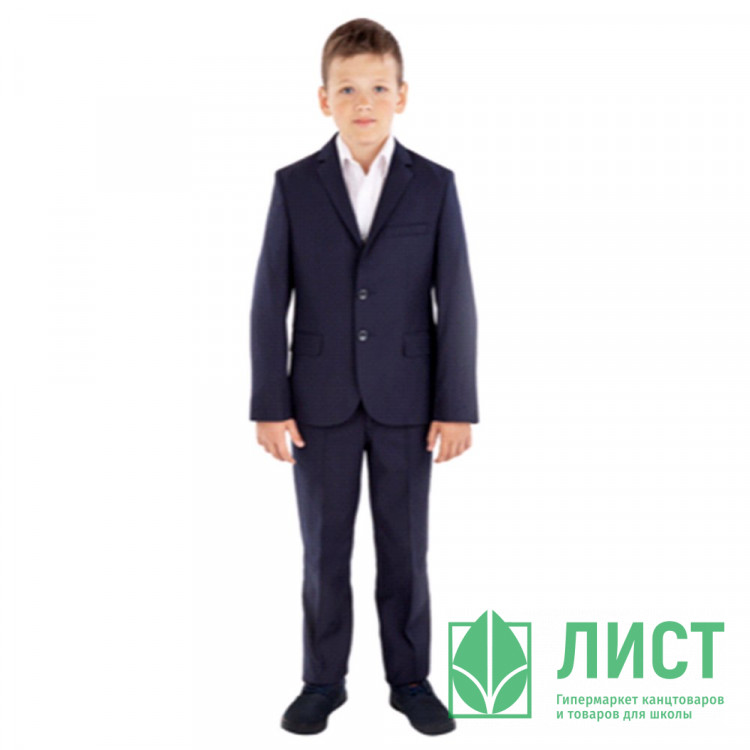 Костюм (Praleska) Мини Мен Батал 3 полнота размерный ряд 34/128-48/164 цвет синий