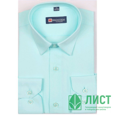Сорочка подростковая длинный рукав размерный ряд 36/158-164(XXS)-41/170-176(XL) цвет мята Brostem арт.4704AX Сорочка подростковая длинный рукав размерный ряд 36/158-164(XXS)-41/170-176(XL) цвет мята Brostem арт.4704AX