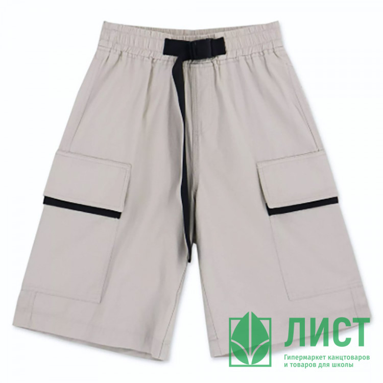 Шорты для мальчика артикул DELORAS 55468 размерный ряд 34/134-44/164 цвет серо-бежевый