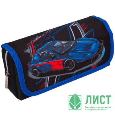 Пенал-косметичка 2 отделения с верхней створкой на липучке  (deVente) Racing 205x95x70мм арт.7020310 Пенал-косметичка 2 отделения с верхней створкой на липучке  (deVente) Racing 205x95x70мм арт.7020310