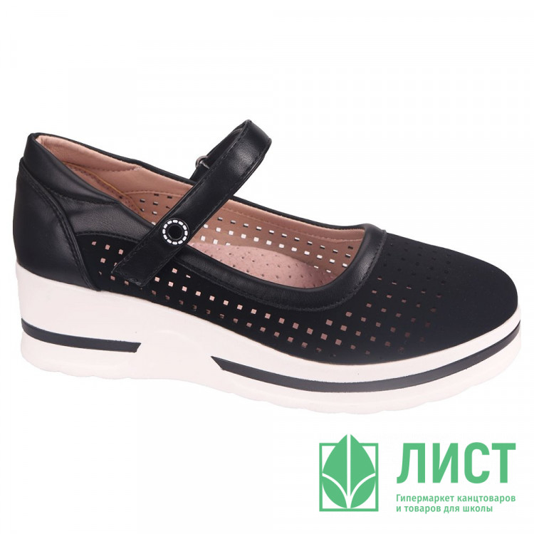 Туфли для девочки (TOM.MIKI) черный верх-искусственная кожа подкладка-натуральная кожа размерный ряд 34-39 арт.T-10745-A