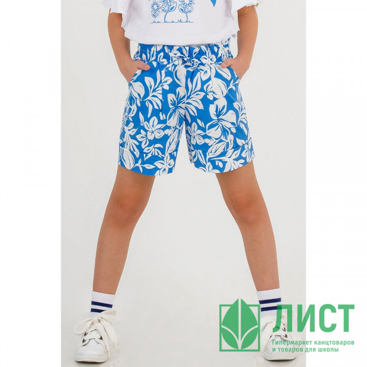 Шорты для девочки артикул DМB 2997 размерный ряд 34/134-44/164 цвет василек